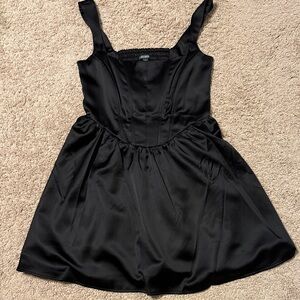 Wild Fable Black Satin Mini Dress